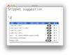 Snippet suggestion
